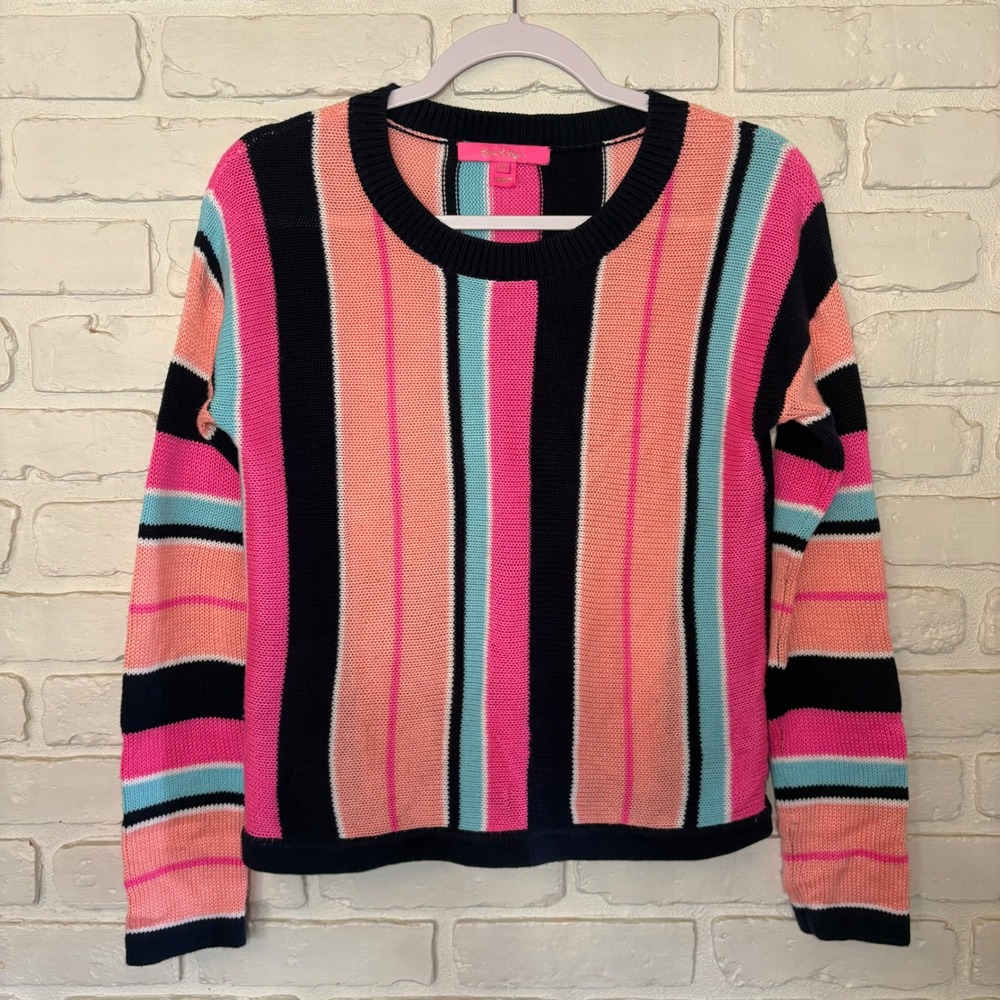 Lilly Pulitzer Daryn Knit Striped Colorful Sweater Women's Size XS